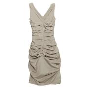 Pre-owned Silk dresses Dolce & Gabbana Pre-owned , Gray , Dames