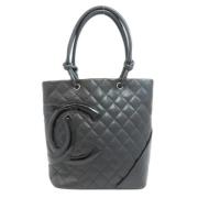 Pre-owned Leather chanel-bags Chanel Vintage , Black , Dames