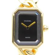 Pre-owned Yellow Gold watches Chanel Vintage , Black , Dames