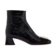 Kristallen Gesp Lakleren Enkellaarzen Roger Vivier , Black , Dames