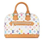 Pre-owned Canvas handbags Louis Vuitton Vintage , White , Dames