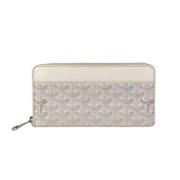 Pre-owned Coated canvas wallets Goyard Vintage , White , Dames