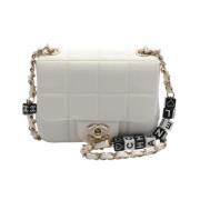 Pre-owned Leather chanel-bags Chanel Vintage , White , Dames