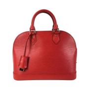 Pre-owned Leather handbags Louis Vuitton Vintage , Red , Dames