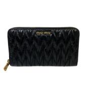 Pre-owned Leather wallets Miu Miu Pre-owned , Black , Dames