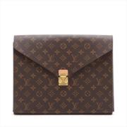 Pre-owned Canvas briefcases Louis Vuitton Vintage , Brown , Dames