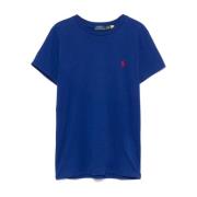 Blauwe T-shirts en Polos met Logo Polo Ralph Lauren , Blue , Dames