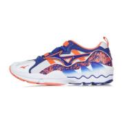 Wit Blauw Heren Lage Schoen Mizuno , Multicolor , Heren