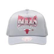 NBA Bulls Glow Up Trucker Hat Mitchell & Ness , Gray , Unisex