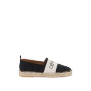 Bookish Logo Linnen Espadrilles Off White , Black , Heren