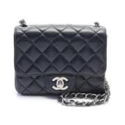 Pre-owned Leather chanel-bags Chanel Vintage , Black , Dames