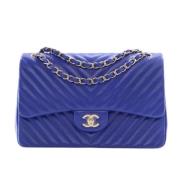 Pre-owned Fabric chanel-bags Chanel Vintage , Blue , Dames