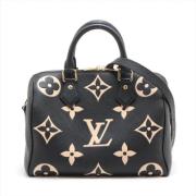 Pre-owned Canvas handbags Louis Vuitton Vintage , Black , Dames