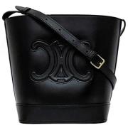 Pre-owned Leather celine-bags Celine Vintage , Black , Dames