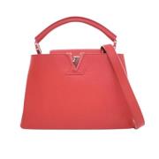 Pre-owned Leather handbags Louis Vuitton Vintage , Red , Dames