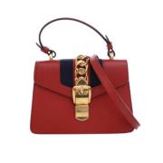 Pre-owned Leather handbags Gucci Vintage , Red , Dames