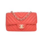 Pre-owned Leather chanel-bags Chanel Vintage , Red , Dames