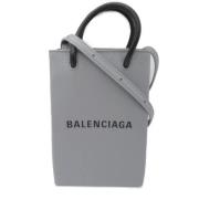 Pre-owned Leather balenciaga-bags Balenciaga Vintage , Gray , Dames