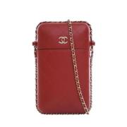 Pre-owned Leather chanel-bags Chanel Vintage , Red , Dames