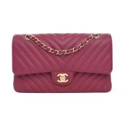 Pre-owned Leather handbags Chanel Vintage , Pink , Dames