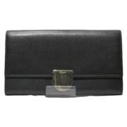 Pre-owned Leather wallets Salvatore Ferragamo Pre-owned , Black , Dame...