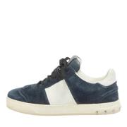 Pre-owned Leather sneakers Valentino Vintage , Blue , Dames