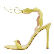 Pre-owned Leather sandals Gianvito Rossi Pre-owned , Green , Dames