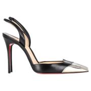 Pre-owned Leather heels Christian Louboutin Pre-owned , Black , Dames