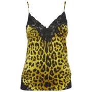 Pre-owned Lace tops Dolce & Gabbana Pre-owned , Yellow , Dames