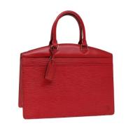 Pre-owned Leather handbags Louis Vuitton Vintage , Red , Dames