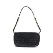 Pre-owned Leather chanel-bags Chanel Vintage , Black , Dames