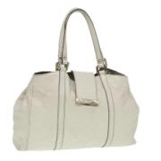 Pre-owned Canvas handbags Gucci Vintage , White , Dames