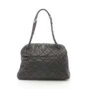 Pre-owned Leather chanel-bags Chanel Vintage , Gray , Dames