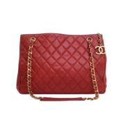 Pre-owned Leather chanel-bags Chanel Vintage , Red , Dames