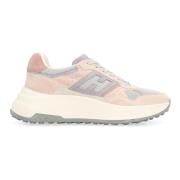 Lage Sneakers met Technische Stofinzetten Hogan , Pink , Dames