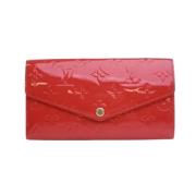 Pre-owned Leather wallets Louis Vuitton Vintage , Red , Dames