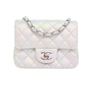 Pre-owned Leather handbags Chanel Vintage , White , Dames