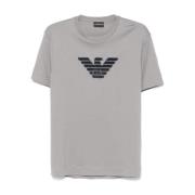 Grijze Katoenen Jersey Crew Neck T-shirt Emporio Armani , Gray , Heren