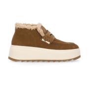 Bruine Suède Loafer met Verhoogde Zool ASH , Brown , Dames