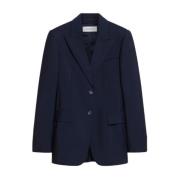 Blauwe Wollen Blazer Sportmax , Blue , Dames