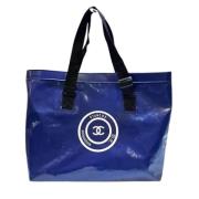 Pre-owned Vinyl chanel-bags Chanel Vintage , Blue , Dames