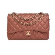 Pre-owned Leather chanel-bags Chanel Vintage , Brown , Dames