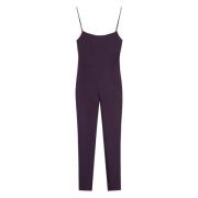 Elastische Jumpsuit met Dunne Bandjes Andamane , Purple , Dames