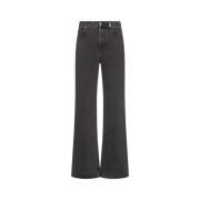 Wijde Grijze Denim Jeans Alexander McQueen , Gray , Heren