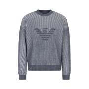 Adelaar Dk Grimel Sweater Emporio Armani , Blue , Heren