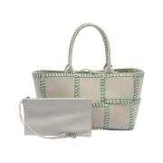 Pre-owned Leather totes Bottega Veneta Vintage , White , Dames