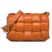 Pre-owned Leather shoulder-bags Bottega Veneta Vintage , Orange , Dame...