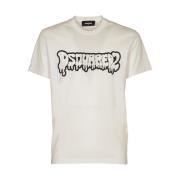 Klassiek Wit T-shirt Dsquared2 , White , Heren