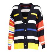 Blauwe Katoenen Cardigan met Borduurwerk Gant , Multicolor , Dames