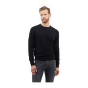 Wol en Cashmere Crew-Neck Sweater Brooks Brothers , Black , Heren